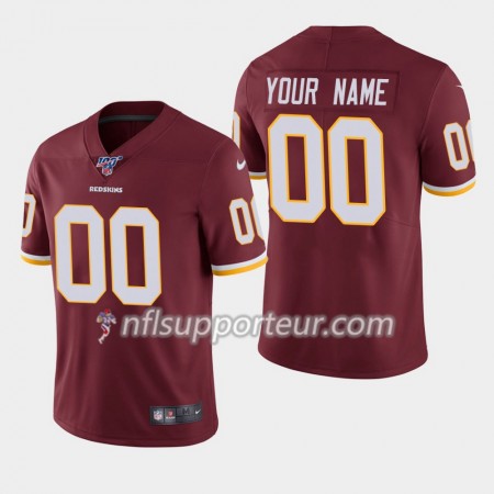Maillot Homme Washington Redskins Personnalisé Nike Rouge I 100th